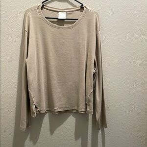 Women's Beige Long Sleeve Top